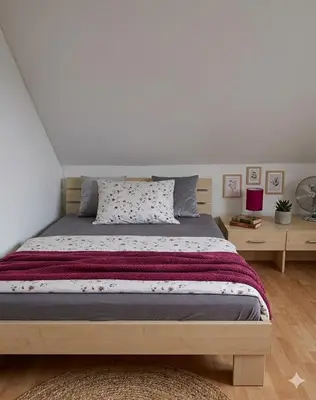 Ein Bett oder Betten in einem Zimmer der Unterkunft Moderne 3 Zimmer Wohnung in Heiligenhaus