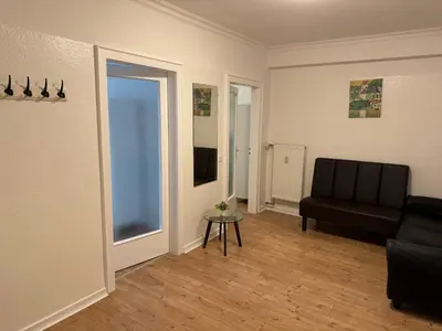 Ein Sitzbereich in der Unterkunft Aparthouse Graf-Adolf