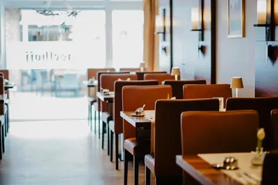 Ein Sitzbereich in der Unterkunft Hotel-Restaurant Haselhoff