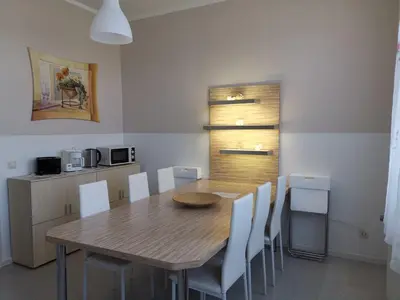Küche/Küchenzeile in der Unterkunft Ferienwohnung Harmonie 45 m2