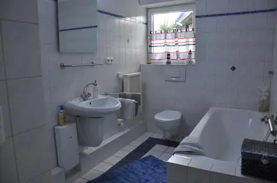 Ein Badezimmer in der Unterkunft Möllenbecks Messewohnungen