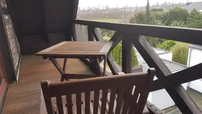 Ein Balkon oder eine Terrasse in der Unterkunft Mühlenberger Ponyhof