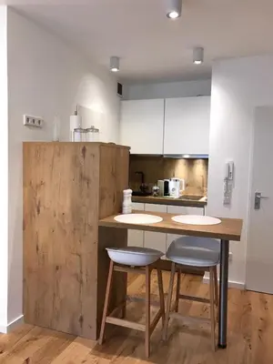 Küche/Küchenzeile in der Unterkunft Nettes Appartment in Düsseldorf-Derendorf - stylisch + gemütlich