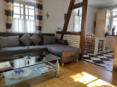 Ein Sitzbereich in der Unterkunft FEWO Altstadt Hückeswagen