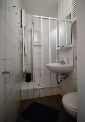 Ein Badezimmer in der Unterkunft Ferienwohnung achtpunkt2