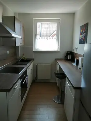 Küche/Küchenzeile in der Unterkunft Ferienwohnung achtpunkt2