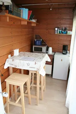 Küche/Küchenzeile in der Unterkunft Messezimmer 4u