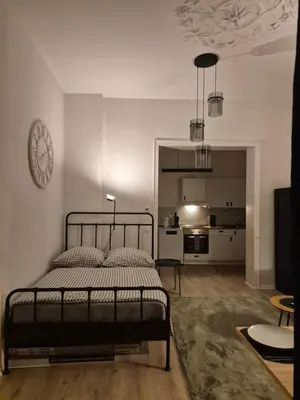 Ein Sitzbereich in der Unterkunft Appartment Rheinaue