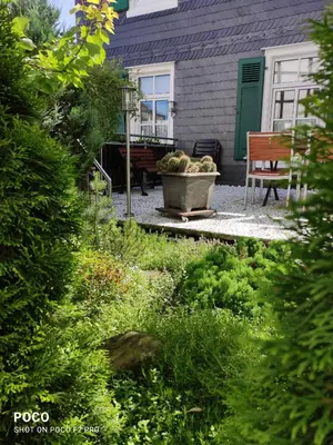 Ein Garten an der Unterkunft FEWO Hückeswagen 