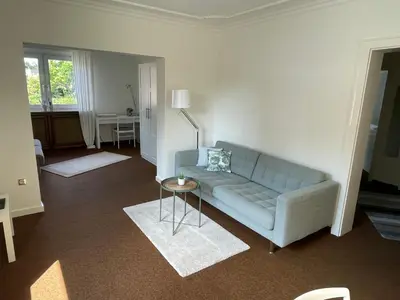 Ein Sitzbereich in der Unterkunft Messewohnung Düsseldorf