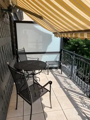 Ein Balkon oder eine Terrasse in der Unterkunft Messewohnung Düsseldorf