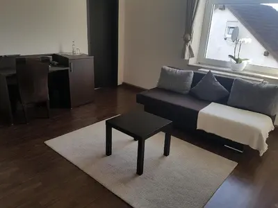 Ein Sitzbereich in der Unterkunft Weltmann`s Hotel & Restaurant