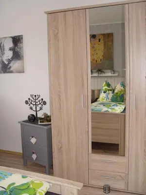 Ein Bett oder Betten in einem Zimmer der Unterkunft Ferienwohnung am Blauen See in Dorsten