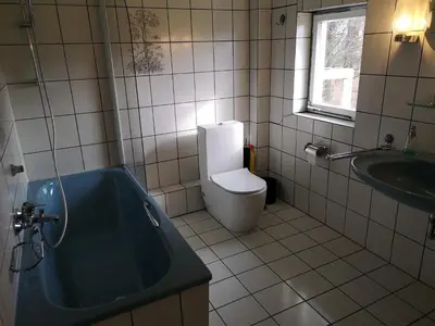 Ein Badezimmer in der Unterkunft Ferienwohnung Hamm Rhynern im alten Bauernhaus 1870