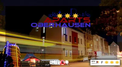 Ein Zertifikat, Auszeichnung, Logo oder anderes Dokument, das in der Unterkunft Aparts Oberhausen ausgestellt ist