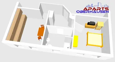 Grundriss der Unterkunft Aparts Oberhausen