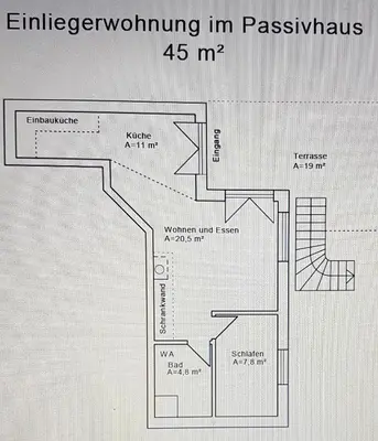 Grundriss der Unterkunft Ferienwohnung im Architektenhaus