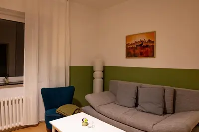 Ein Sitzbereich in der Unterkunft Altes Pfarrhaus