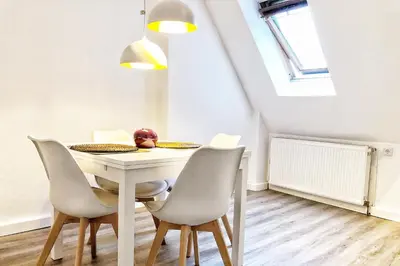 Ein Sitzbereich in der Unterkunft Work & Stay Apartment in Wuppertal