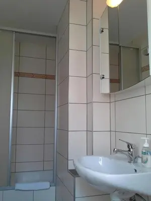 Ein Badezimmer in der Unterkunft Haus Mariandl