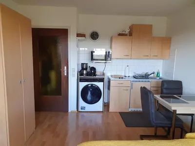 Küche/Küchenzeile in der Unterkunft Single-Apartment Essen