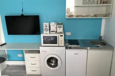 Küche/Küchenzeile in der Unterkunft Gemütliches Appartement im EG mit eigenem Zugang in guter Wohnlage