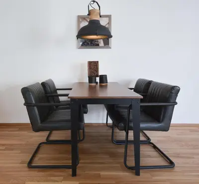 Ein Sitzbereich in der Unterkunft Lunas Appartements Essen