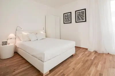 Ein Bett oder Betten in einem Zimmer der Unterkunft Lunas Appartements Essen