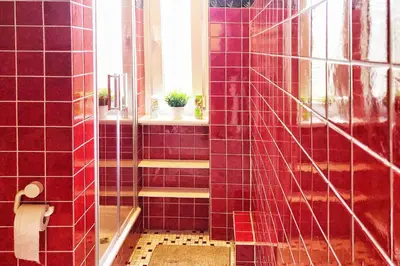 Ein Badezimmer in der Unterkunft Wunderschöne Altbauwohnung mit Flair in Wuppertal