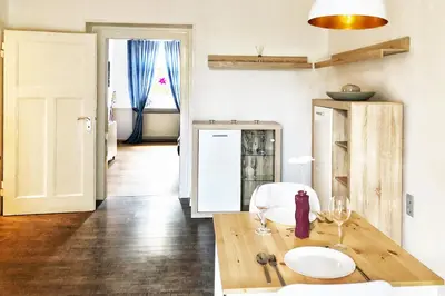 Küche/Küchenzeile in der Unterkunft Wunderschöne Altbauwohnung mit Flair in Wuppertal