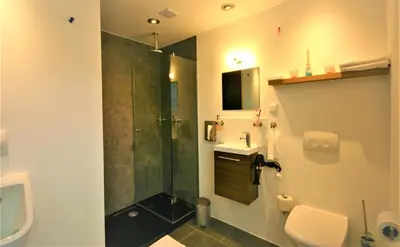 Ein Badezimmer in der Unterkunft Schacht34
