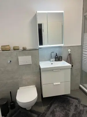 Ein Badezimmer in der Unterkunft E & N Apartments