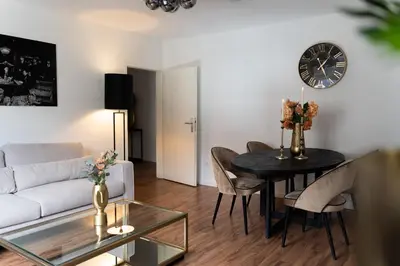 Ein Sitzbereich in der Unterkunft JUNIK Apartments 