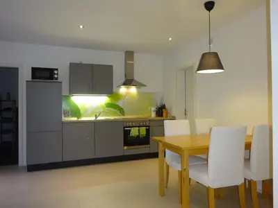 Küche/Küchenzeile in der Unterkunft 2-Zimmer-Ferienwohnung im Herzen von Nordkirchen