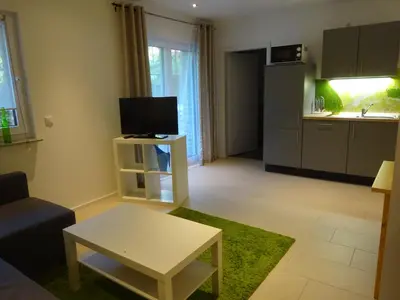 Küche/Küchenzeile in der Unterkunft 2-Zimmer-Ferienwohnung im Herzen von Nordkirchen