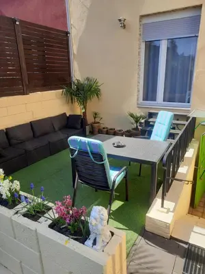 Ein Sitzbereich in der Unterkunft Joys Ferienwohnung
