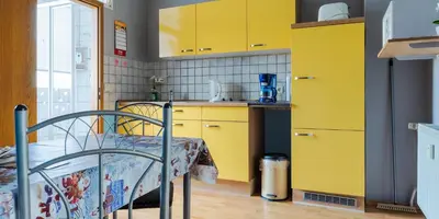 Küche/Küchenzeile in der Unterkunft Appartement zur Rosi