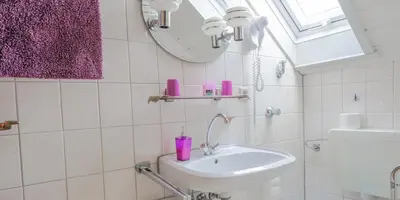 Ein Badezimmer in der Unterkunft Appartement zur Rosi