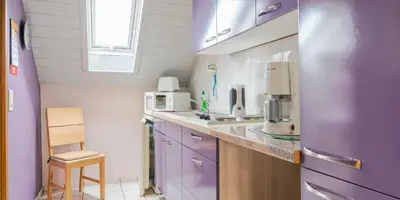 Küche/Küchenzeile in der Unterkunft Appartement zur Rosi