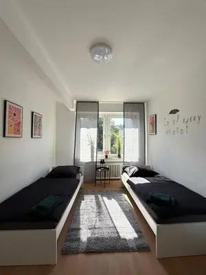 Ein Bett oder Betten in einem Zimmer der Unterkunft Ruhrpott Apartment Zentral