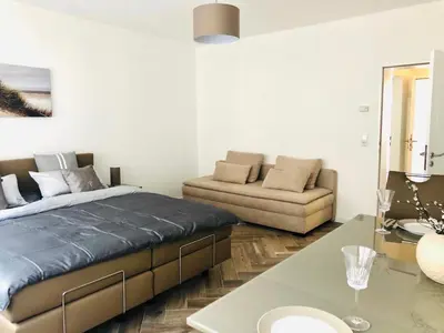 Ein Bett oder Betten in einem Zimmer der Unterkunft City Center Apartments Düsseldorf