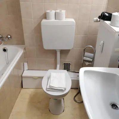 Ein Badezimmer in der Unterkunft City-Appartement Düsseldorf