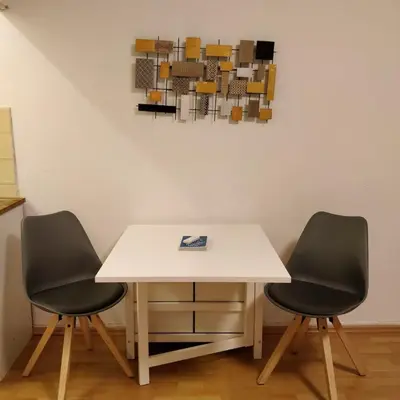 Ein Sitzbereich in der Unterkunft City-Appartement Düsseldorf