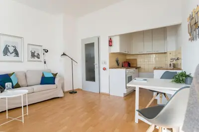 Küche/Küchenzeile in der Unterkunft City-Appartement Düsseldorf