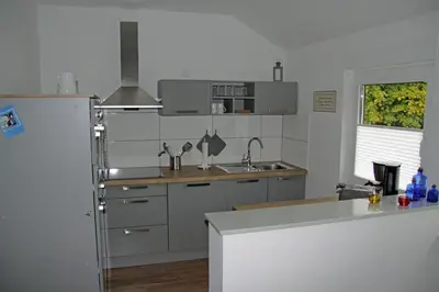 Küche/Küchenzeile in der Unterkunft Ferienwohnung Brandheide