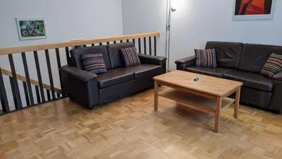 Ein Sitzbereich in der Unterkunft Apparthaus Arosa