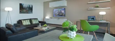 Ein Sitzbereich in der Unterkunft Messe Residence by Gerda Good Living - Digital Access