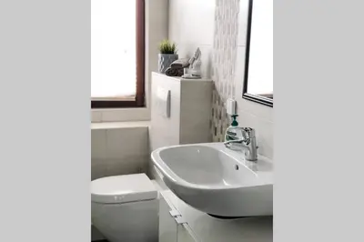 Ein Badezimmer in der Unterkunft Ferienwohnung Haus Ruhrgebiet