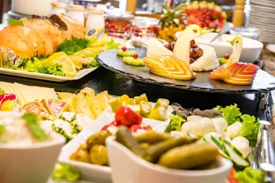 Essen im Hotel oder in der Nähe