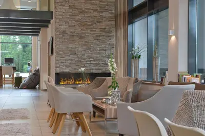 Ein Sitzbereich in der Unterkunft Parkhotel Oberhausen
